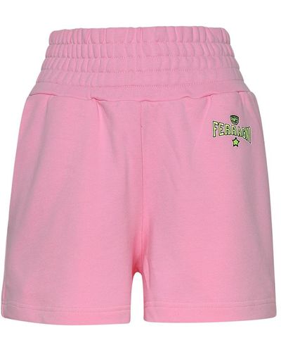 Chiara Ferragni Rose Cotton Shorts - Pink