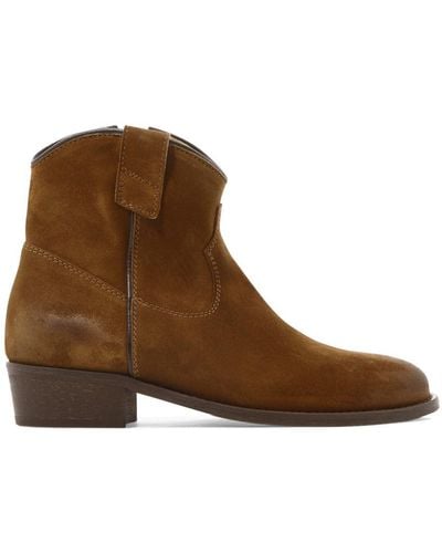 Via Roma 15 Texan Ankle Boots - Brown