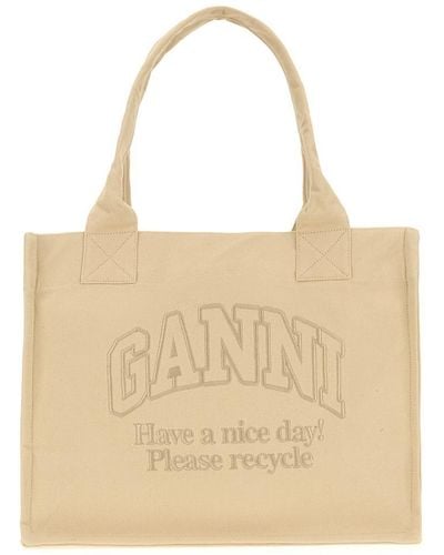 Ganni Shoulder Bags - Natural