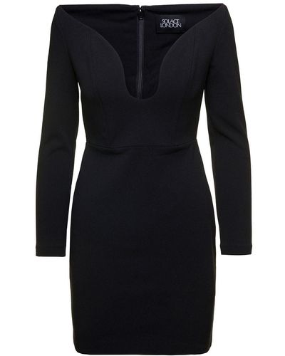 Solace London Uma Mini Dress - Black