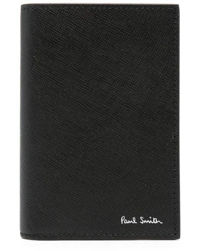 Paul Smith Logo Leather Credit Card Case - Black