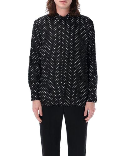 Saint Laurent Dotted Shirt - Black
