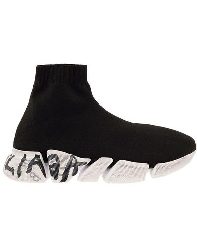 Balenciaga Speed 2.0 Knitted Sock-Sneakers - Black