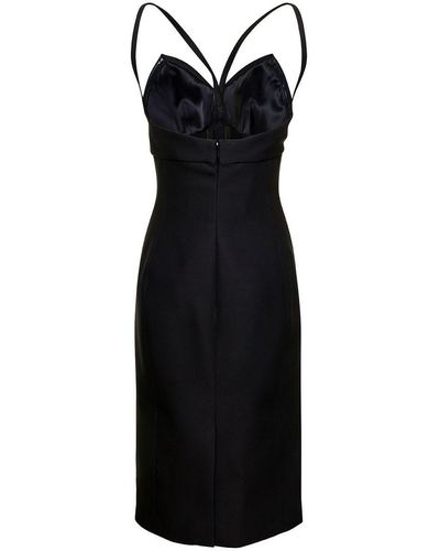 Versace Midi Bustier Dress - Black