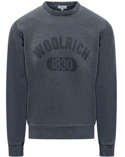 Woolrich Garment Logo Sweatshirt - Blue