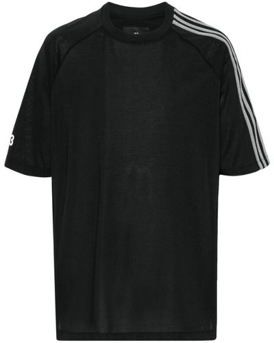 Y-3 Logo Cotton Blend T-Shirt - Black