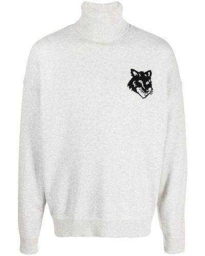 Maison Kitsuné Turtleneck Sweater - White