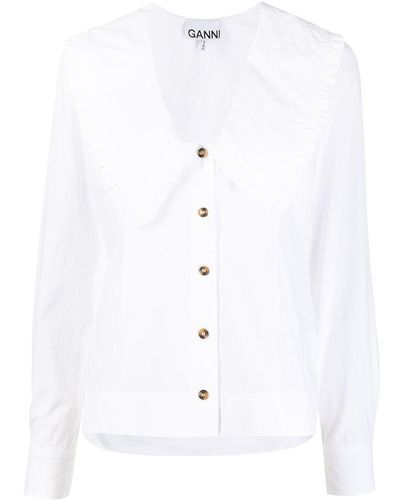 Ganni Shirts White