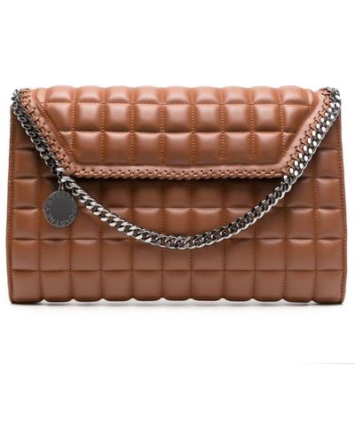 Stella McCartney Falabella Quilted Cross Body Bag - Women's - Polyester/polyurethane - Brown