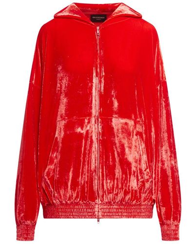 Balenciaga Hoodies Sweatshirt - Red