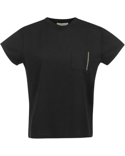 Fabiana Filippi Cotton Jersey T-Shirt - Black