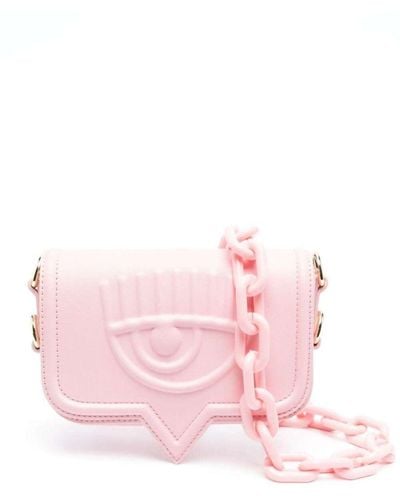 Chiara Ferragni Eyelike Logo-embossed Shoulder Bag - Pink