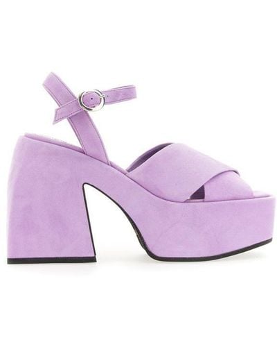 NODALETO Bulla Joni Court Shoes With Maxi Platform - Purple