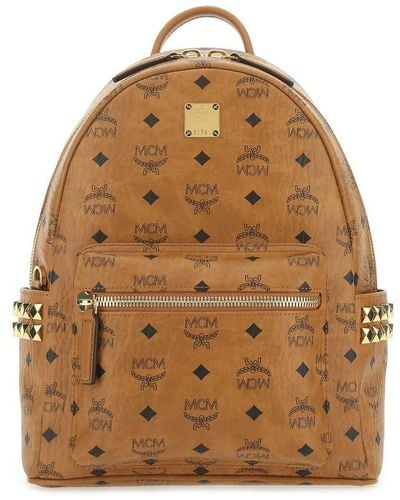 Gold mcm sales backpack