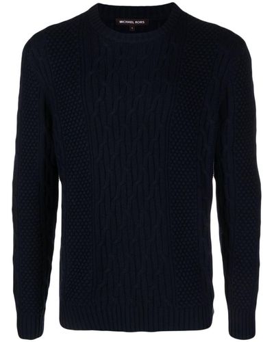 Michael Kors Chunky-knit Long-sleeve Sweater - Blue