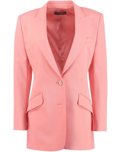 Dolce & Gabbana Single-breasted Two-button Jacket - Pink