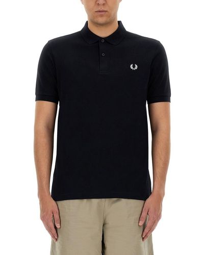 Fred Perry Polo With Logo Embroidery - Black