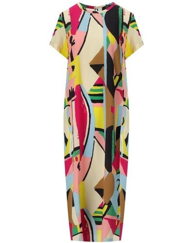Weekend by Maxmara Orchis Multicolored Dress - White