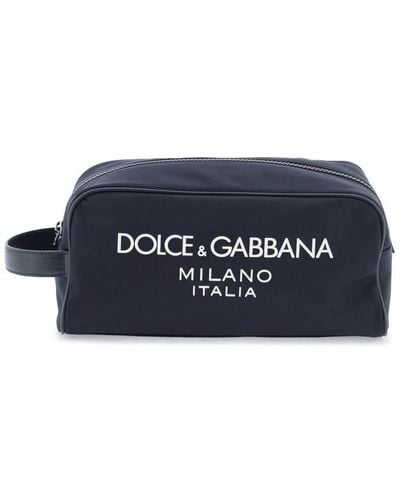 Dolce & Gabbana Rubberized Logo Beauty Case - Blue