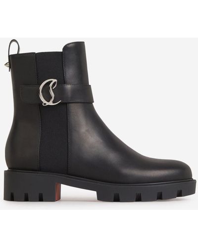 Christian Louboutin Leather Chelsea Boots - Black