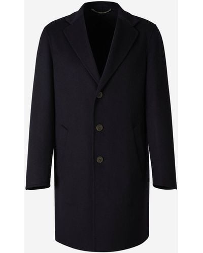 Canali Wool Knitted Coat - Blue