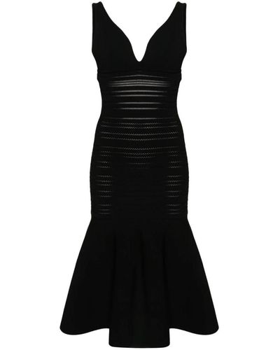 Victoria Beckham Sleeveless Frame Dress - Black