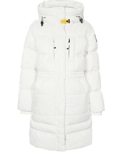 Parajumpers Eira Long Hooded Down Jacket - White