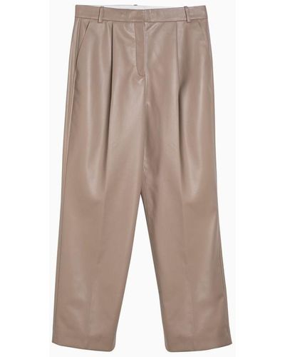 Calvin Klein Leatherette Trousers - Brown