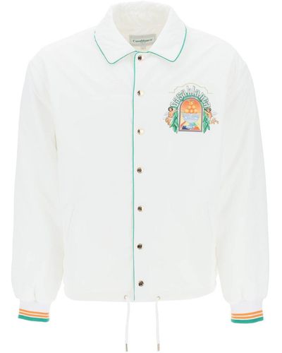 Casablancabrand Triomphe D'orange Padded Blouson Jacket - White