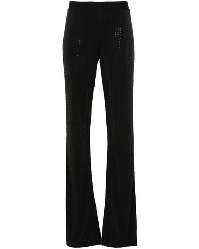 Versace Tape Crystal All Over Trousers - Black
