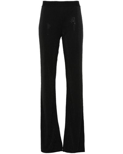 Versace Tape Crystal All Over Pants - Black