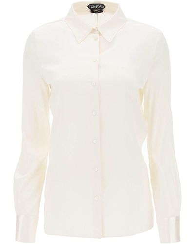 Tom Ford Silk Satin Shirt - White
