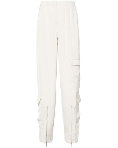 Calvin Klein Fluid Techincal Satin Cargo Pant - White