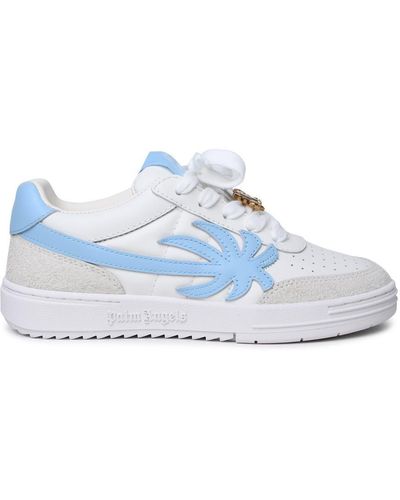 Palm Angels Palm Beach University Leather Sneakers - Blue