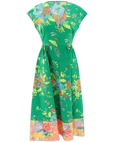 Aspesi Floral-Print Dress - Green