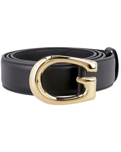 Gucci Leather Belt With Buckle - Gray