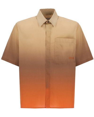 MSGM Shirts Brown - Orange