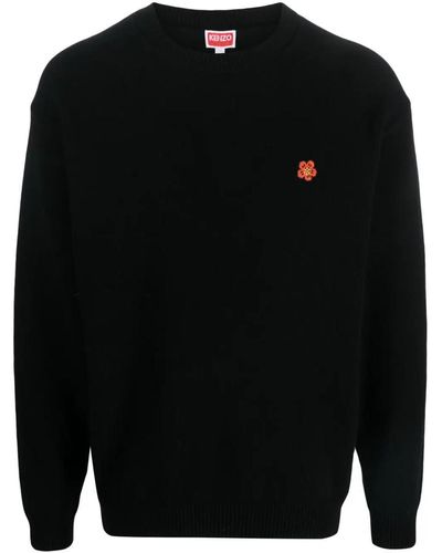 KENZO Logo Patch Sweater - Black