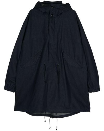 Junya Watanabe X C.P Company Cotton Raincoat - Blue