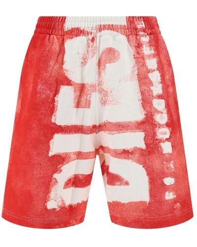 DIESEL Bermuda Shorts - Red
