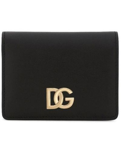 Dolce & Gabbana Dg Logo Leather Card Case - Black