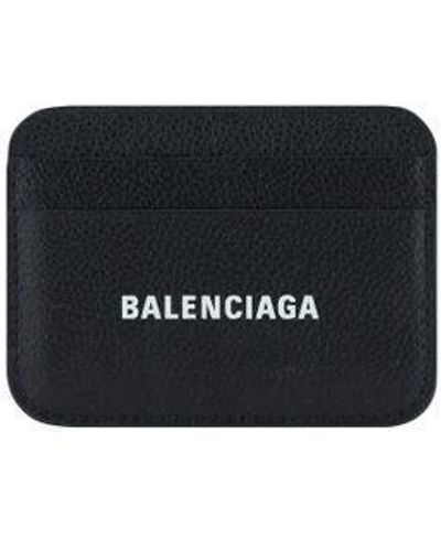 Balenciaga Leather Cash Card Holder - Black