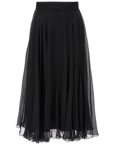 Dolce & Gabbana Chiffon Skirt - Black