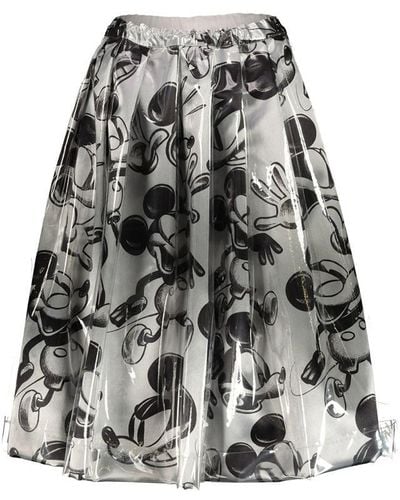 Comme des Garçons Wide Mickey-mouse Print Skirt Clothing - White