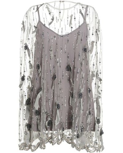 BERNADETTE 'noah' Cape Dress - Gray