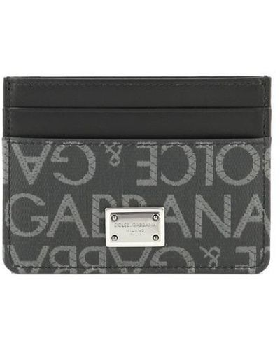 Dolce & Gabbana "dauphine Jacquard" Card Holder - Gray