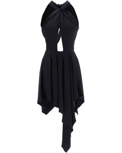 Stella McCartney Asymmetrical Dress With Halterneck - Black