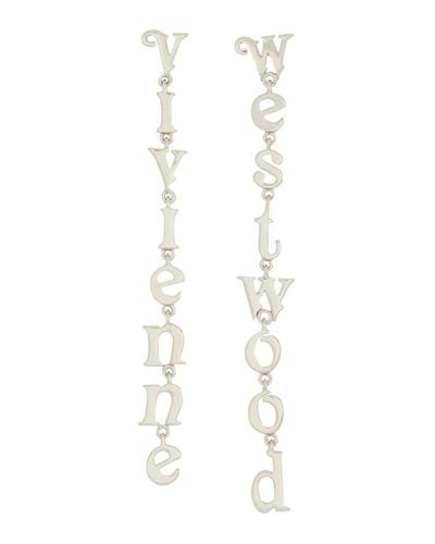 Vivienne Westwood Logo Earrings - White