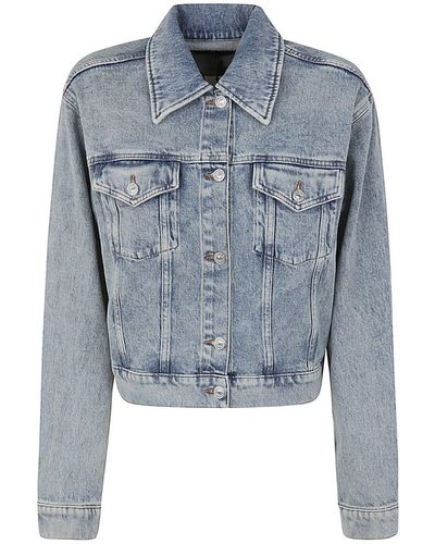 7 For All Mankind Nellie Jacket Frost Clothing - Blue
