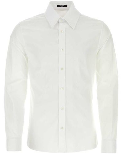 Balmain Poplin Shirt - White